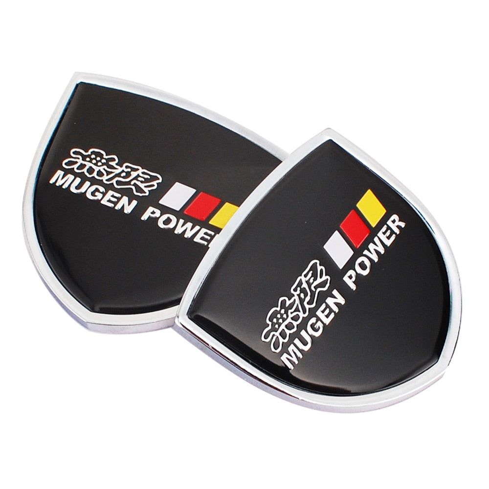 3D Mugen Logo for Honda CRV Accord Fit Jazz Civic H-RV Crosstour Pilot CRZ Car Emblem Stickers Badge Auto Exterior Accessories